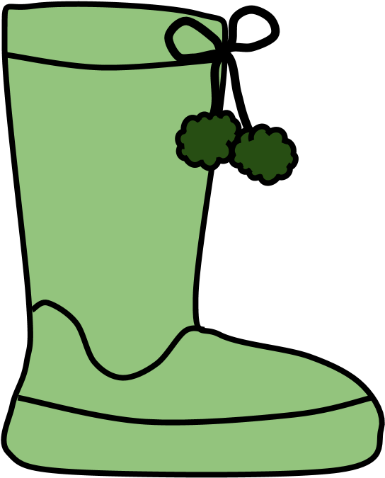 Green Rubber Boot Cartoon PNG
