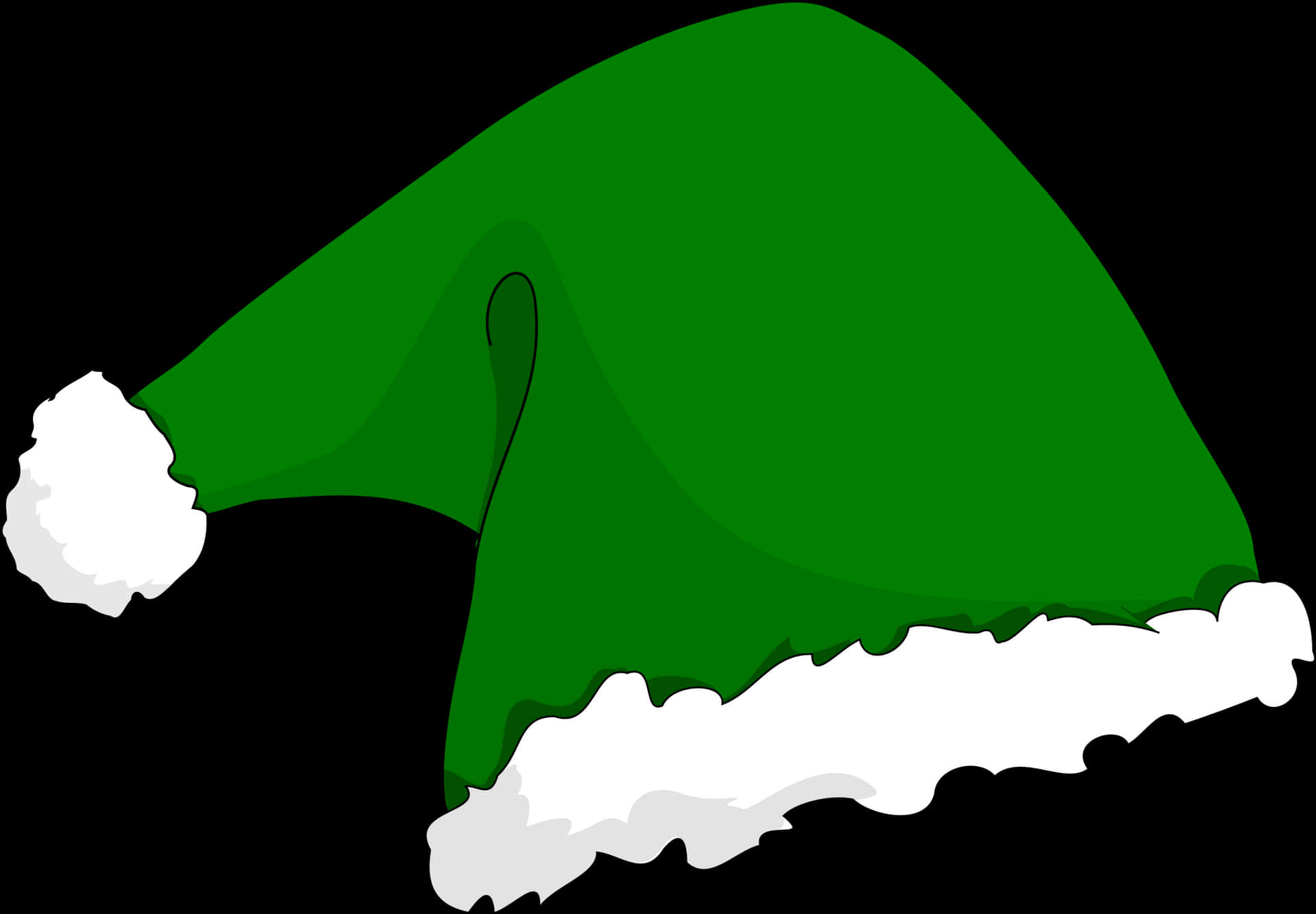 Green Santa Hat Illustration PNG
