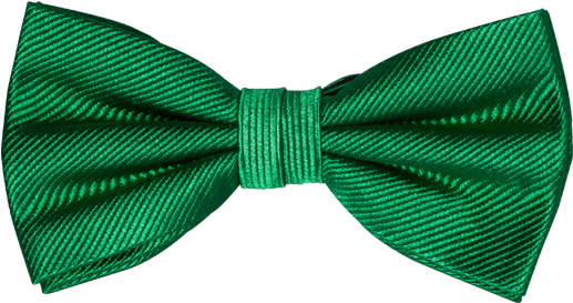 Green Satin Bow Tie PNG
