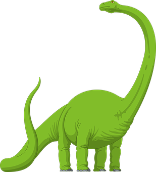 Green Sauropod Cartoon Dinosaur PNG