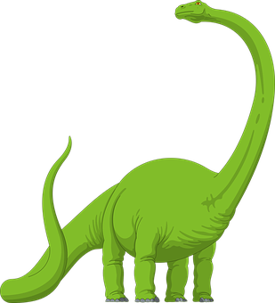 Green Sauropod Dinosaur Illustration PNG