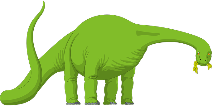 Green Sauropod Dinosaur Illustration PNG