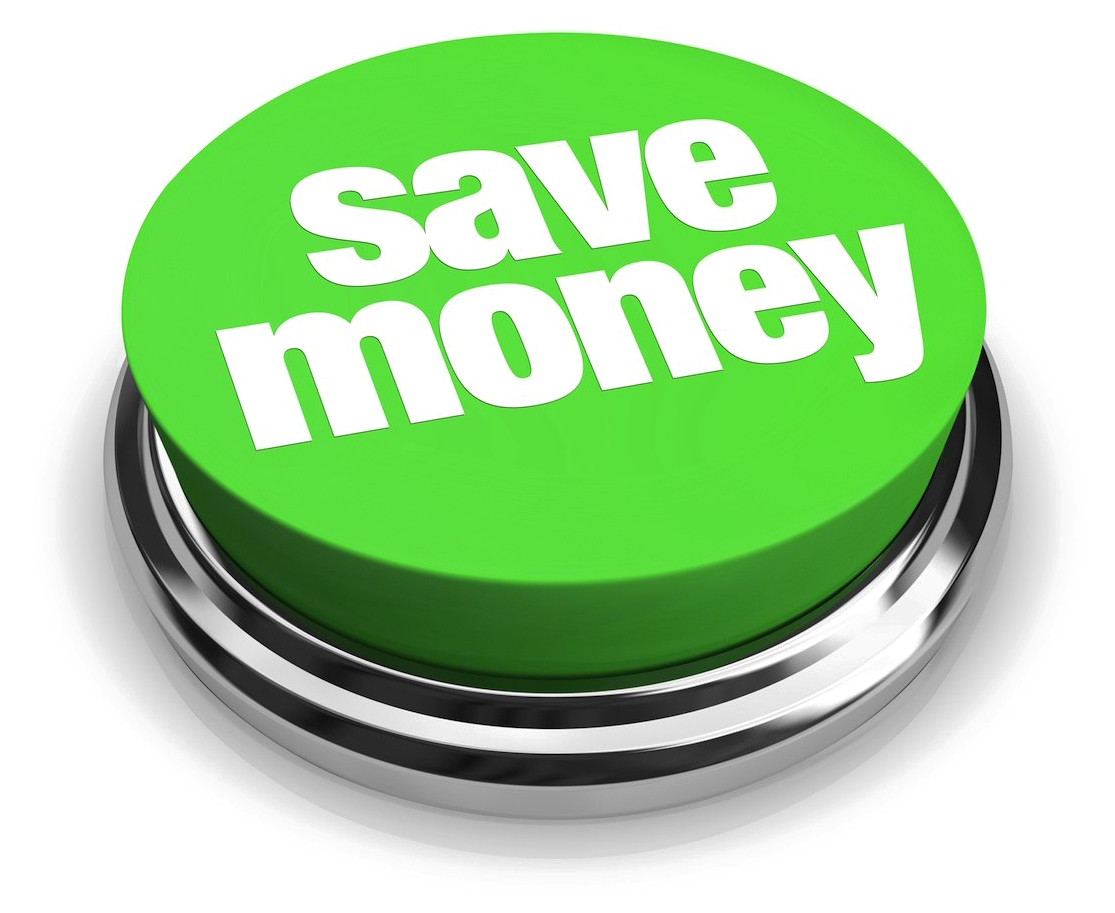 Green Save Money Button PNG