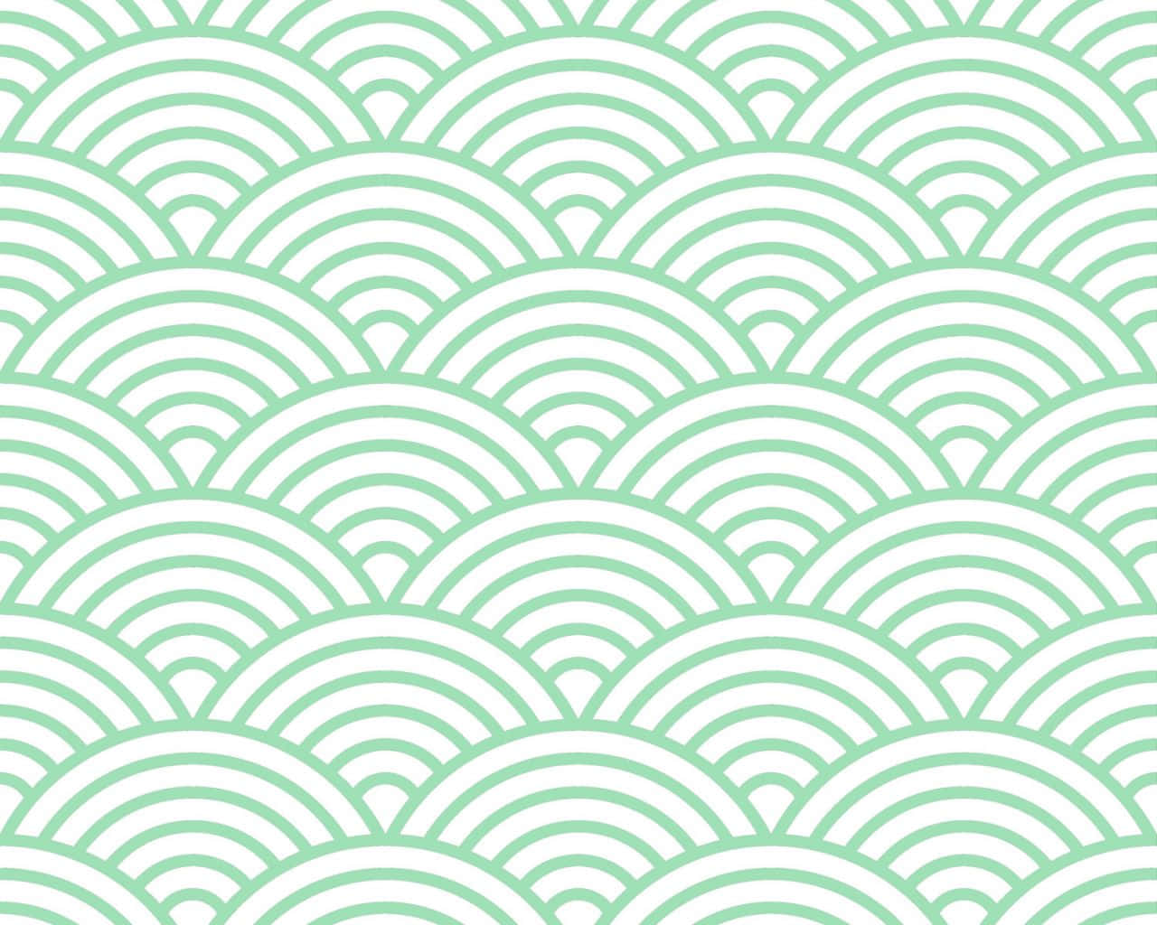 Green Scalloped Pattern Background Wallpaper