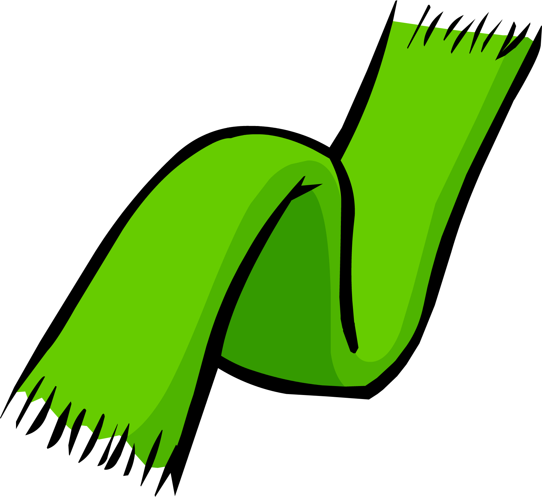 Green Scarf Cartoon Illustration PNG