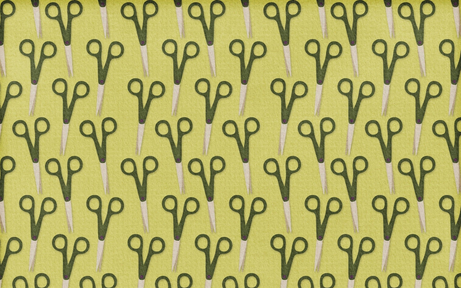 Image  Scissors On A Green Patterned Background Wallpaper