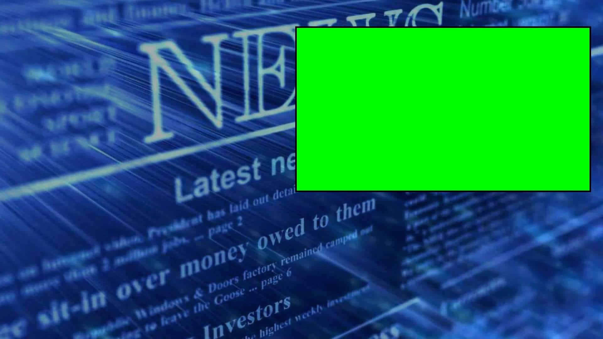 Unfondo Verde Con Artículos De Noticias