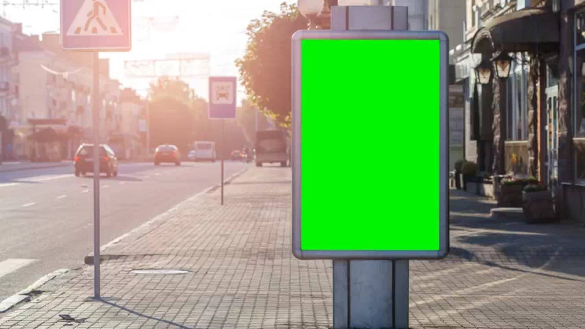 Green Screen Street Sign Wallpaper