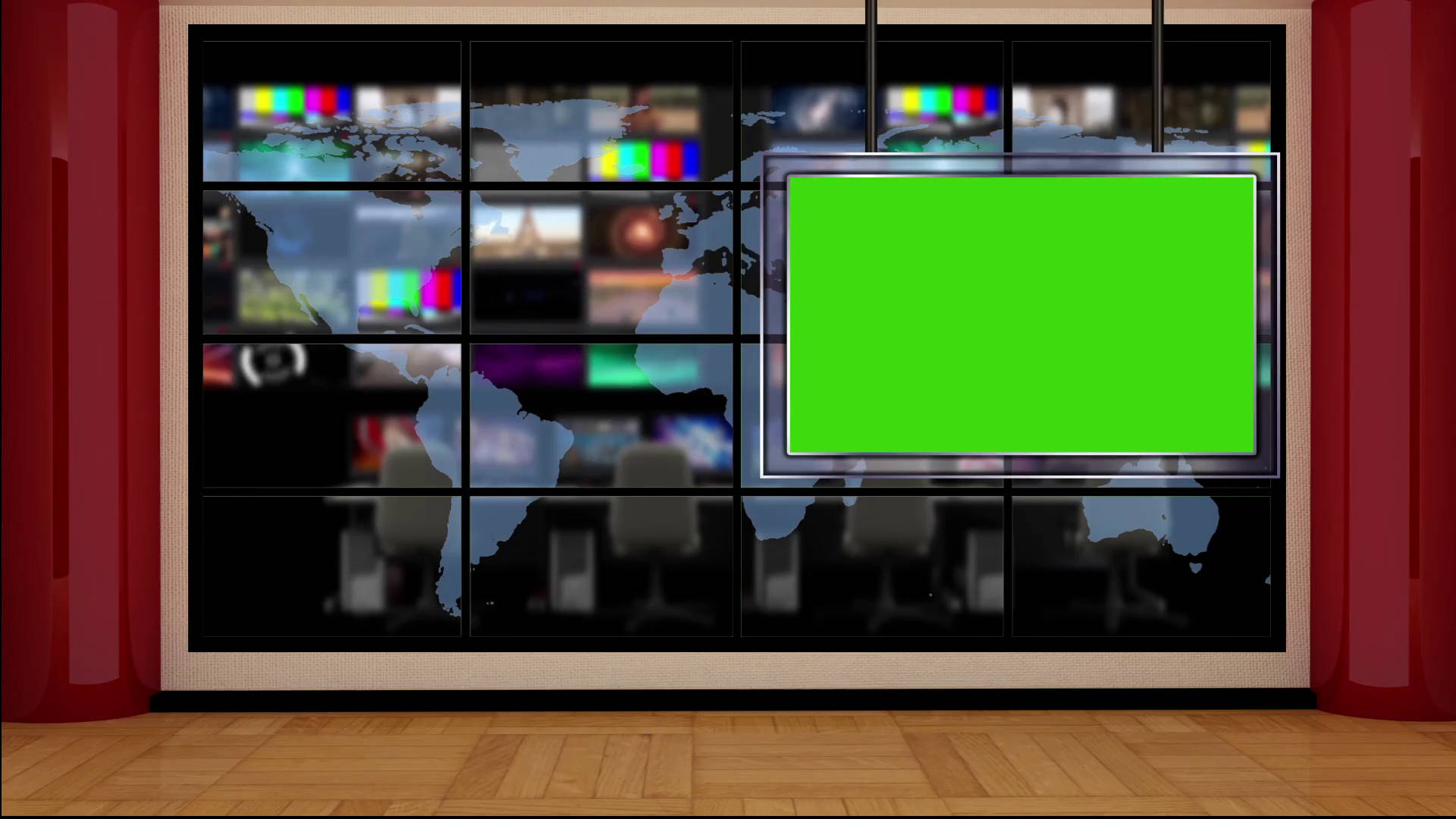 Grönskärm Tv-station. Wallpaper