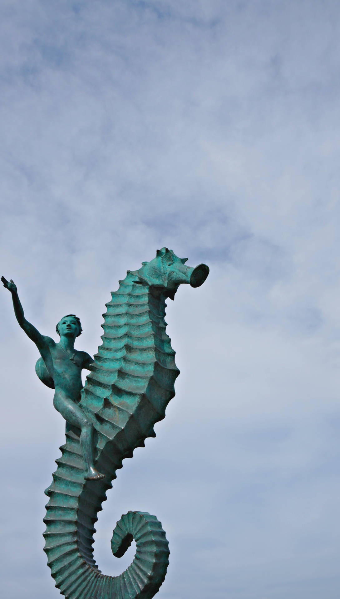 Green Seahorse Monument Wallpaper