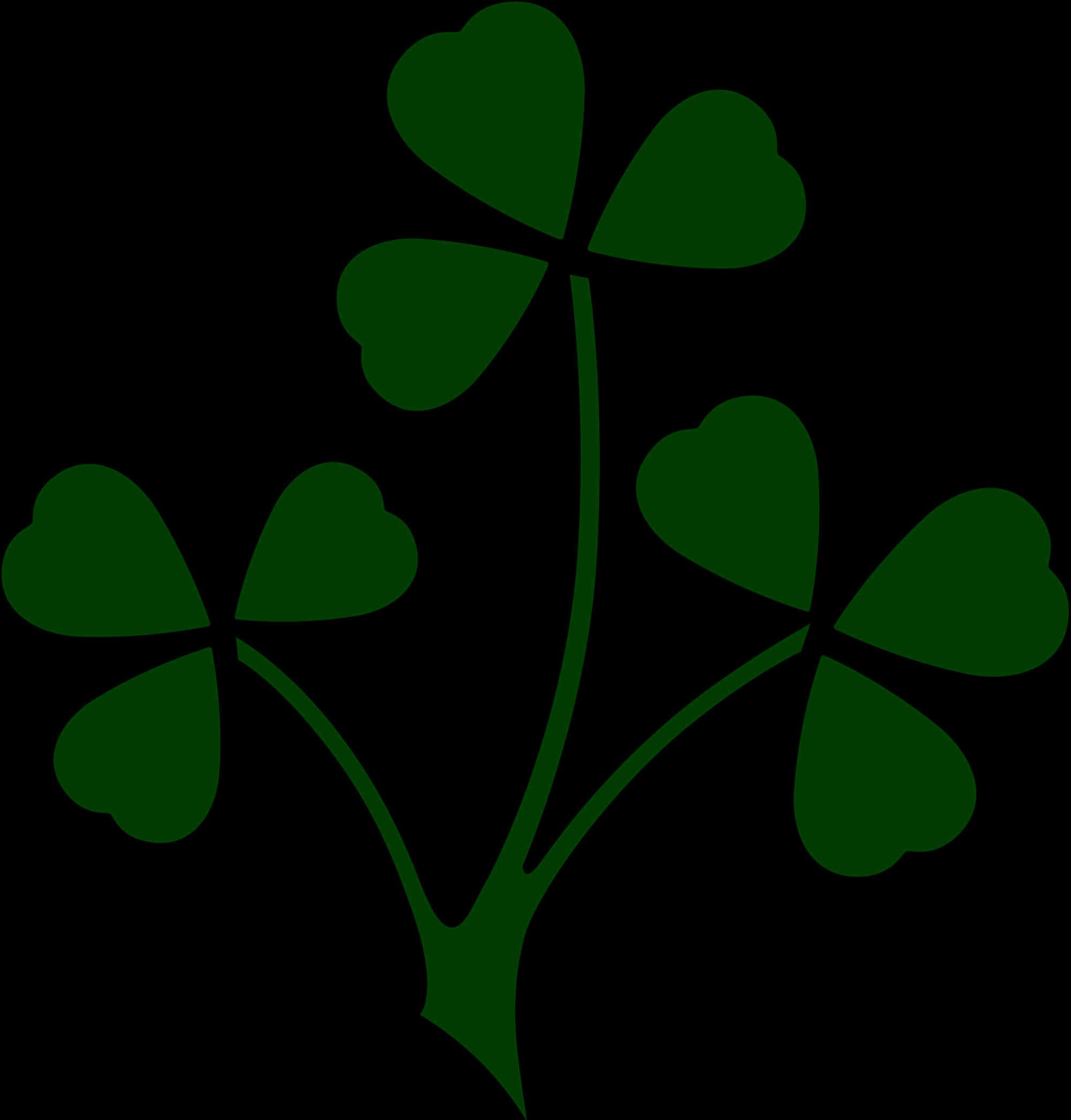 Green Shamrock Graphic PNG