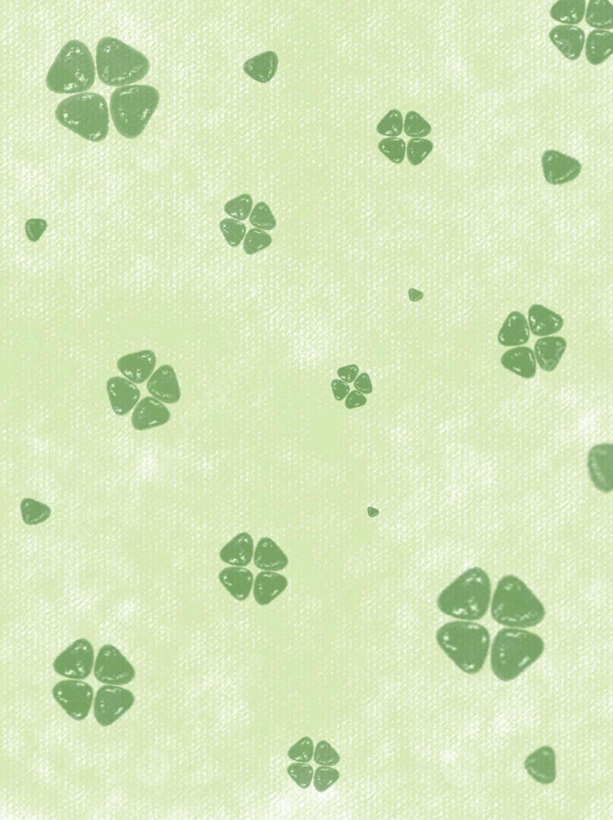 Green Shamrock Pattern Background Wallpaper