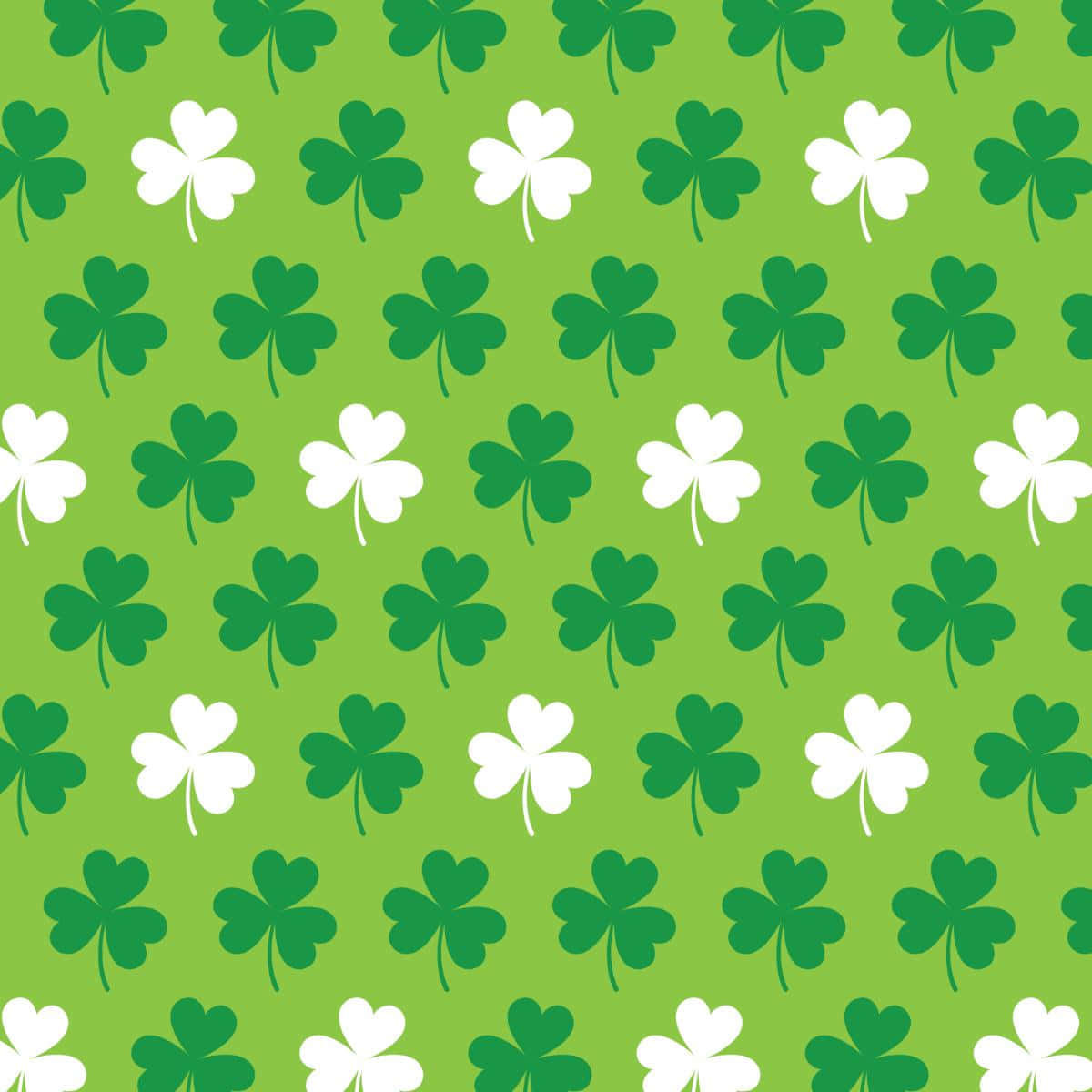 Green Shamrock Pattern Background Wallpaper