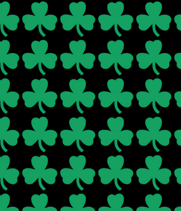 Green Shamrock Pattern Background PNG