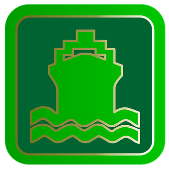 Green Ship Icon PNG