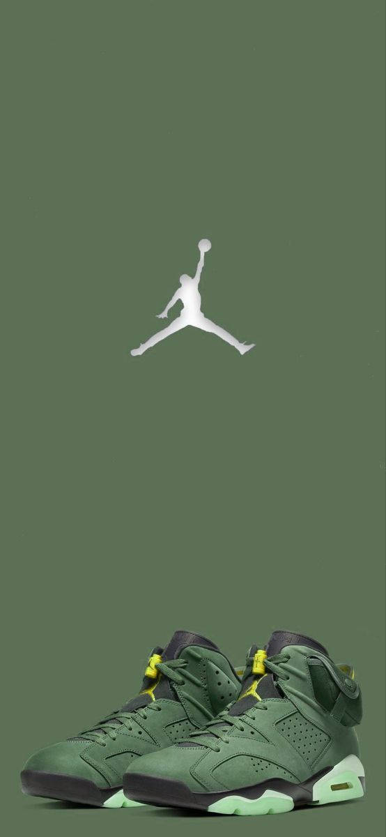 Luft Jordan 7 Retro Grön - Nike - Ladda Ner Bakgrundsbilden För Din Dator Eller Mobiltelefon. Wallpaper