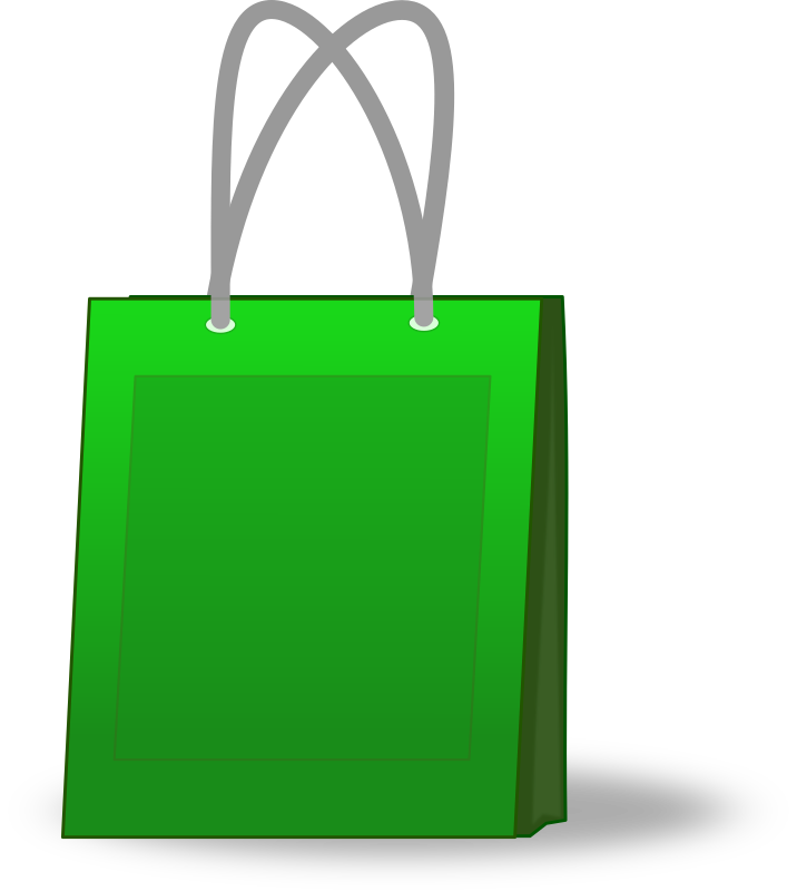Green Shopping Bag Graphic PNG