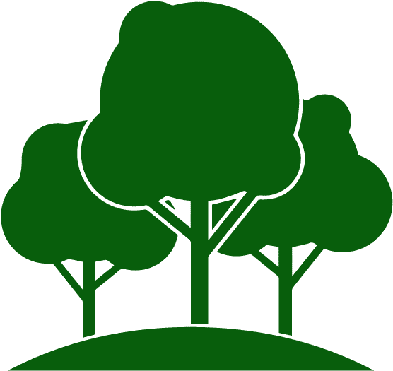 Green Silhouette Treeson Hill PNG