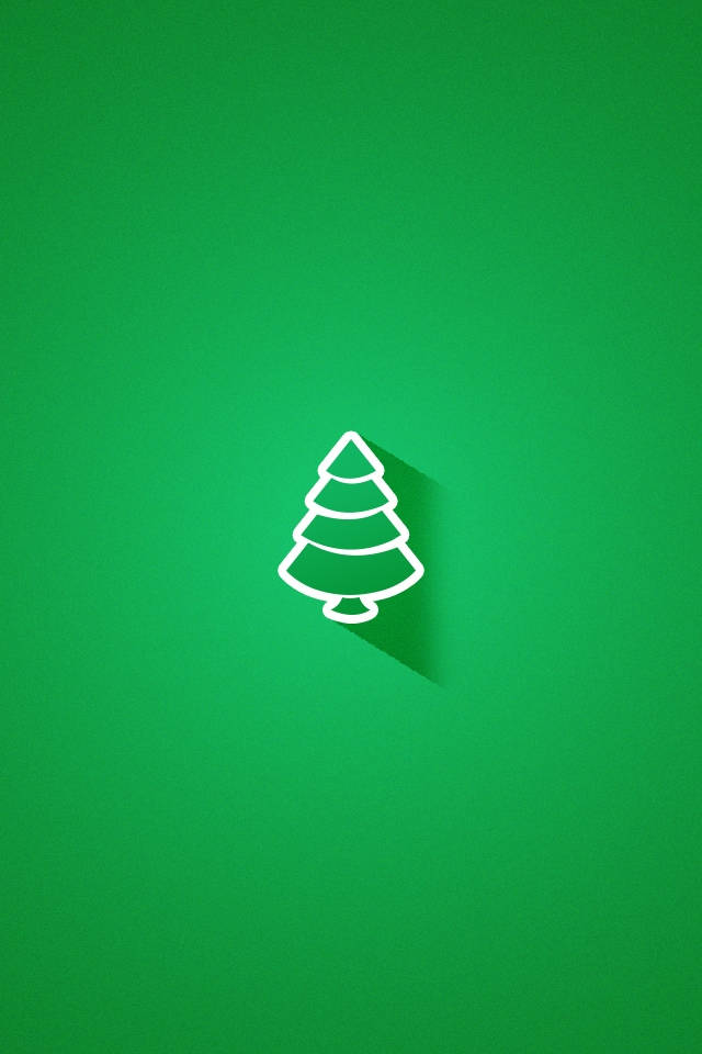 Green Simple Christmas Wallpaper