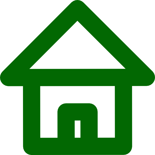 Green Simple House Clipart PNG