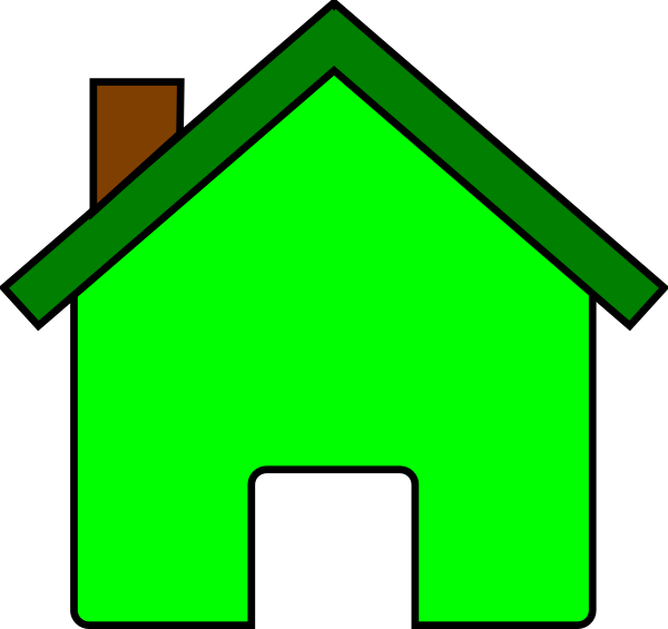 Green Simple House Icon PNG