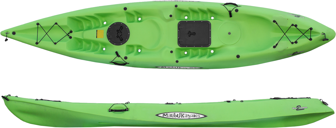 Green Sit On Top Kayak PNG