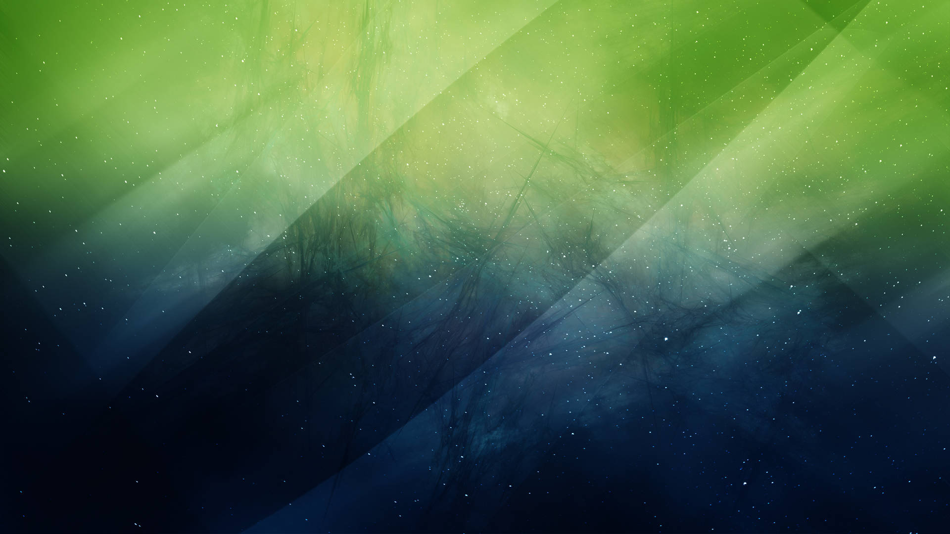 Green Sky With Stars Wallpaper