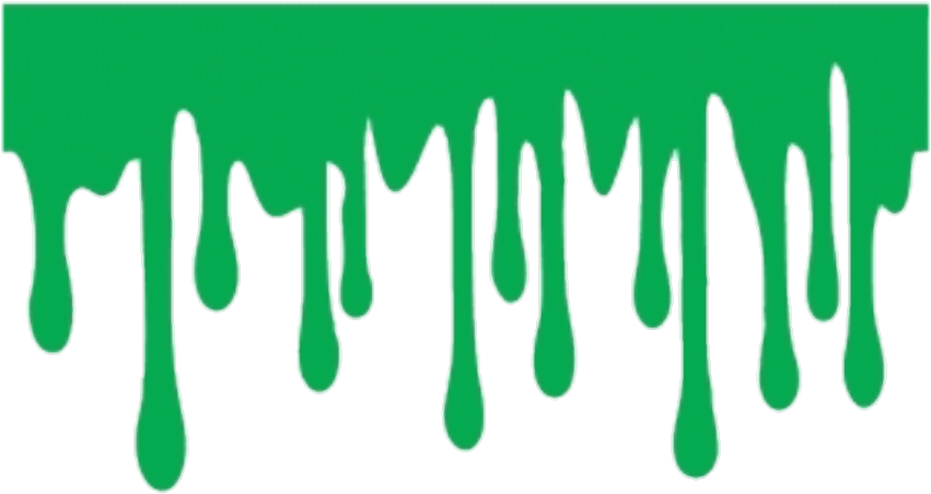 Green Slime Dripping Graphic PNG