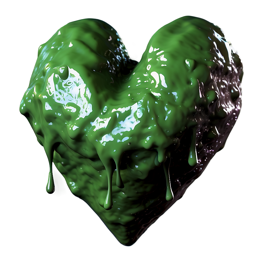 Green Slime Heart Png Wfu PNG