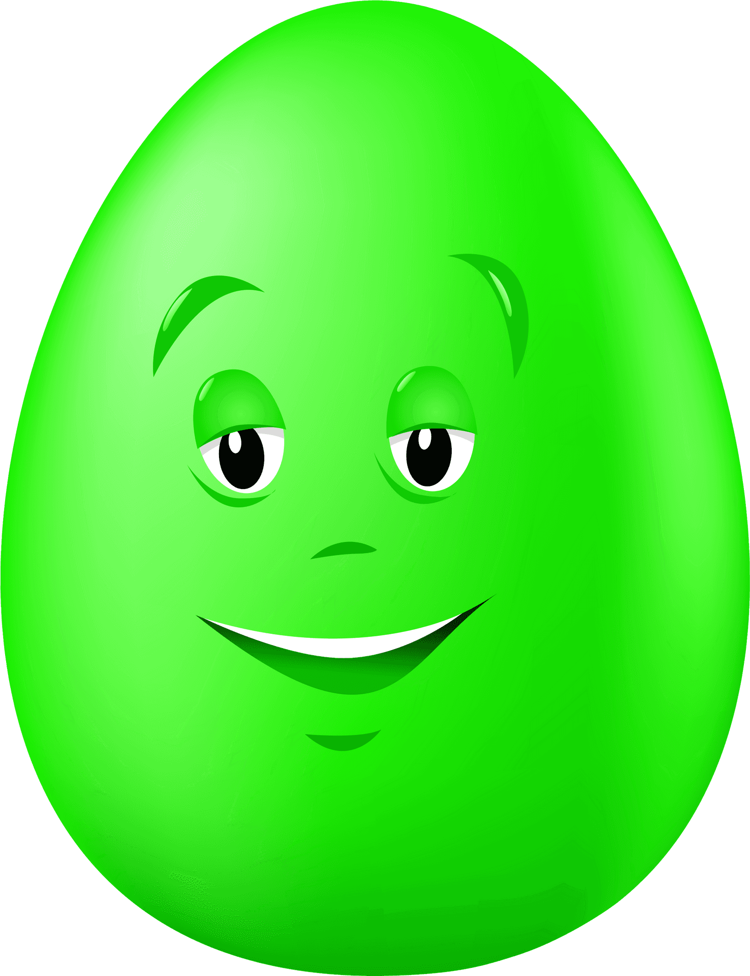 Green Smiley Face Emoji.png PNG
