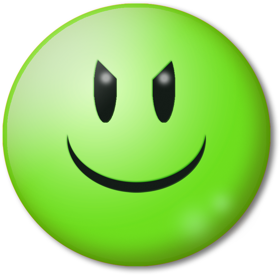 Green Smiley Face Emoji.png PNG