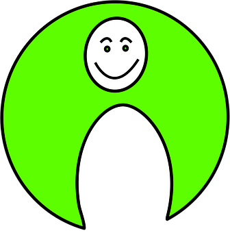 Green Smiley Face Graphic PNG