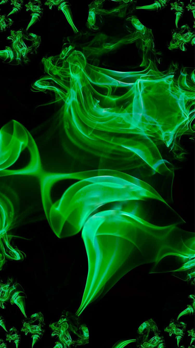 Green_ Smoke_ Art_i Phone6_ Background Wallpaper