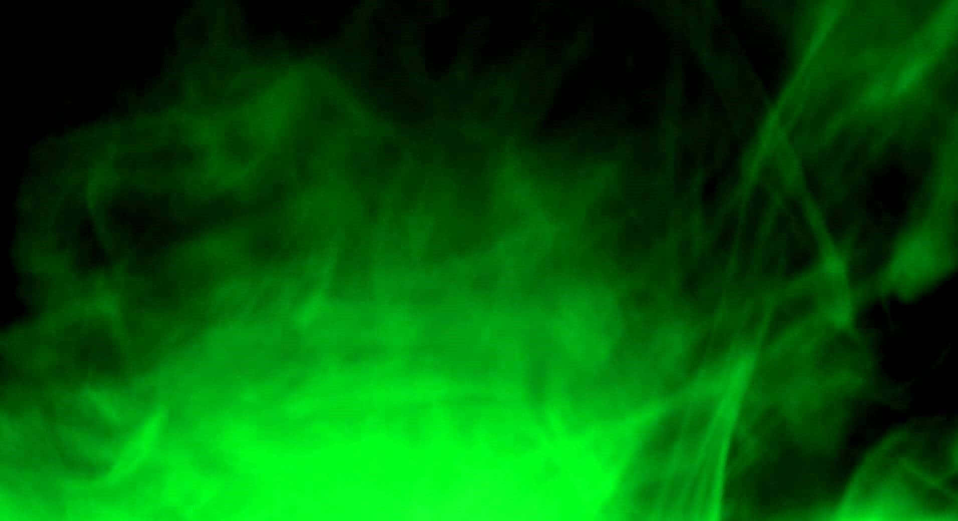 Green Smoke On A Black Background
