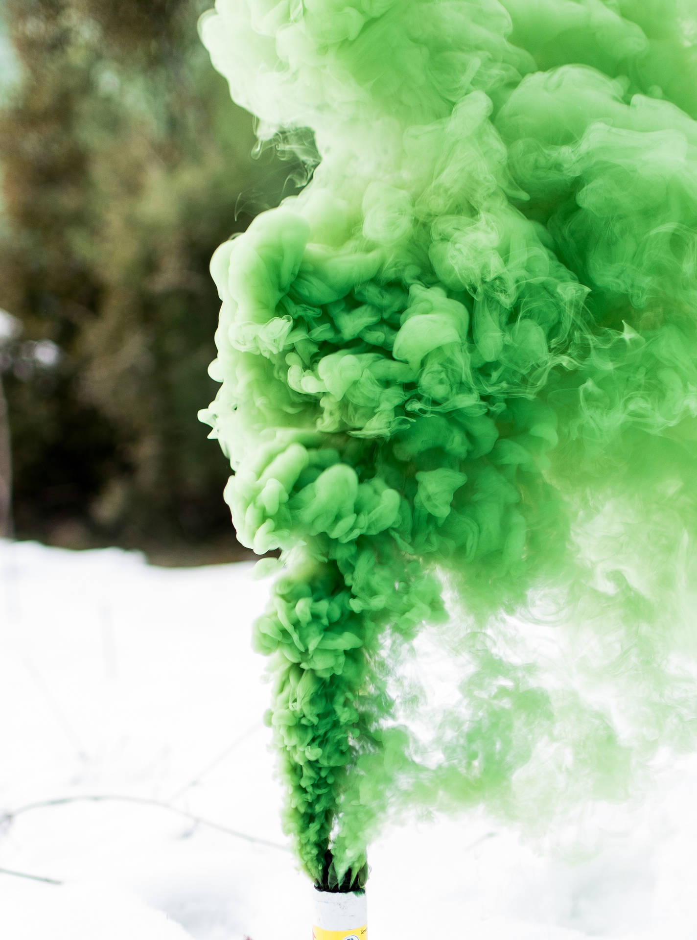 Send a Message for Help with the Green Smoke Signal Wallpaper