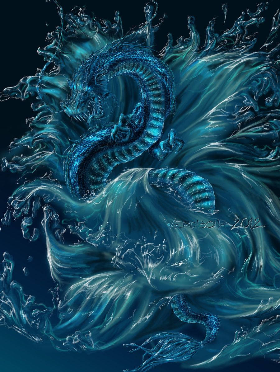 Download Green Snake Water Dragon Wallpaper 