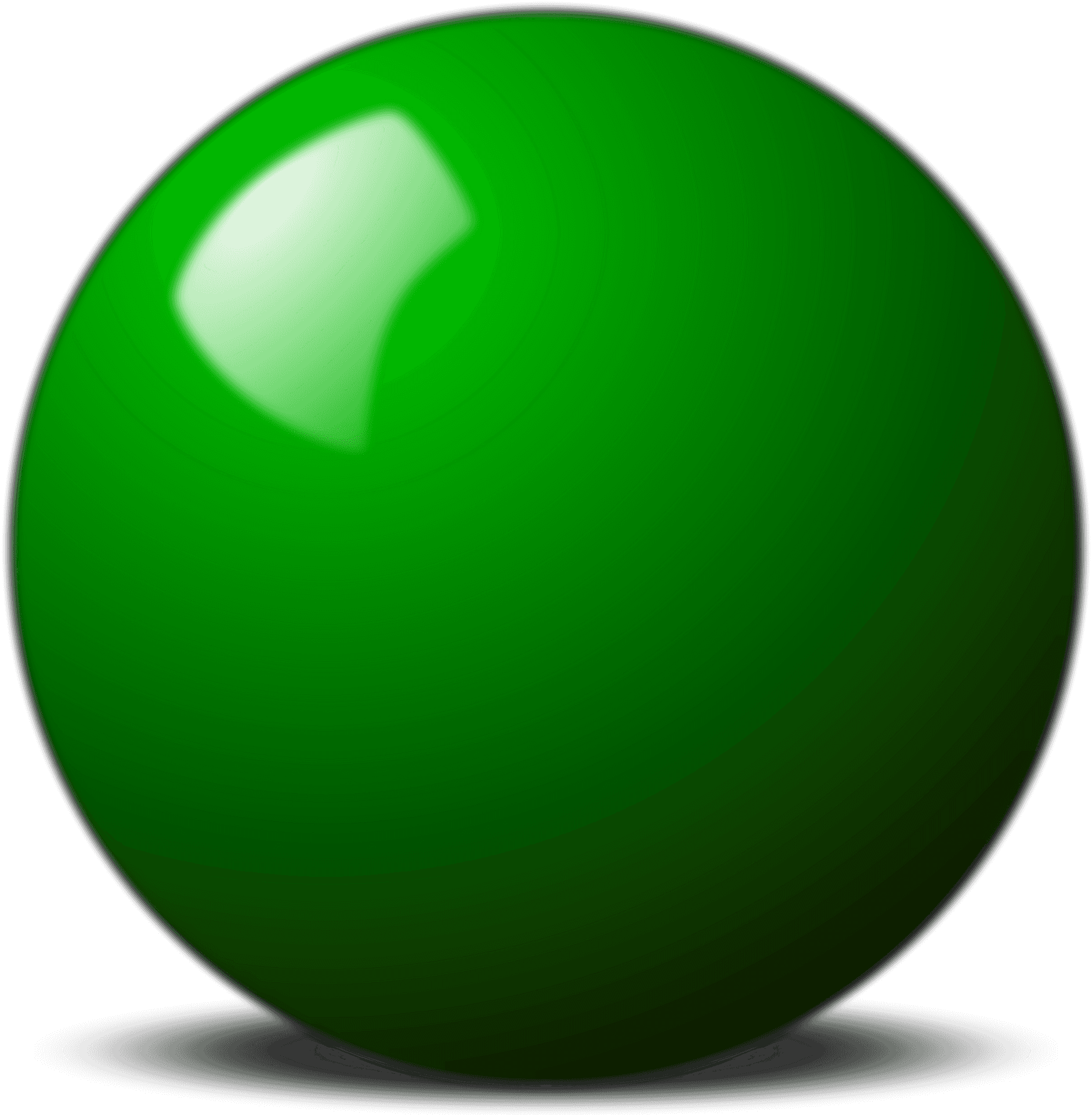 Green Snooker Ball Graphic PNG