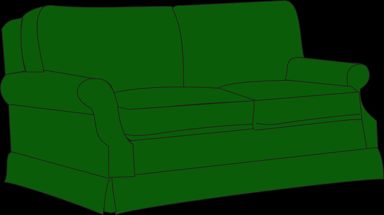 Green Sofa Graphic PNG