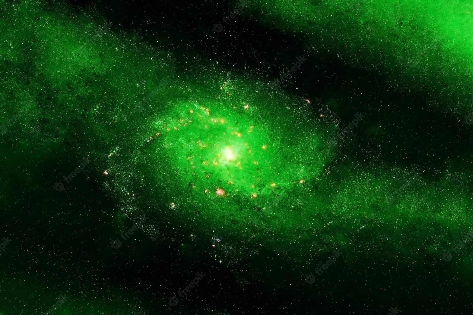 Green Space Light Milkyway Wallpaper