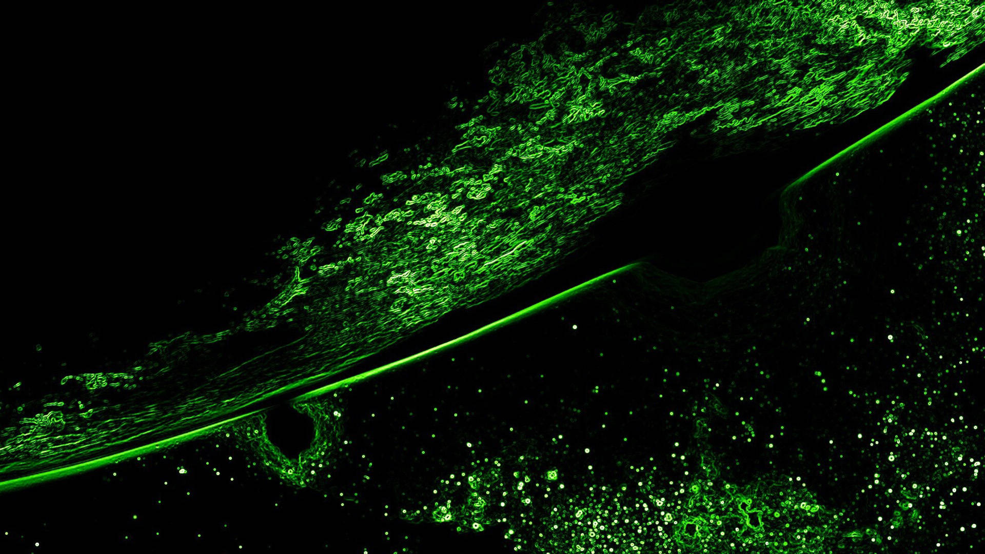 Green Space Particles Wallpaper
