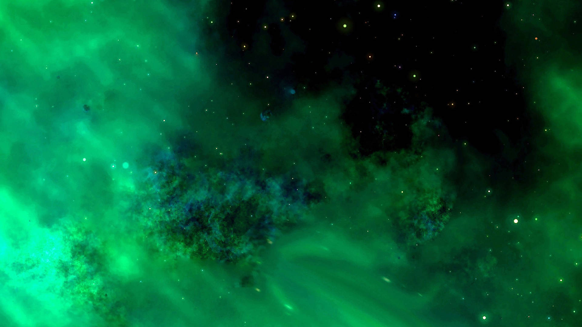 Nebulanuvole Spazio Verde Sfondo