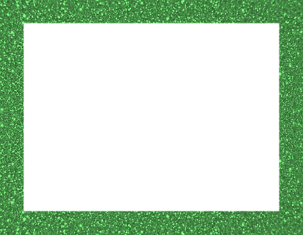 Green Sparkle Frame Black Center PNG