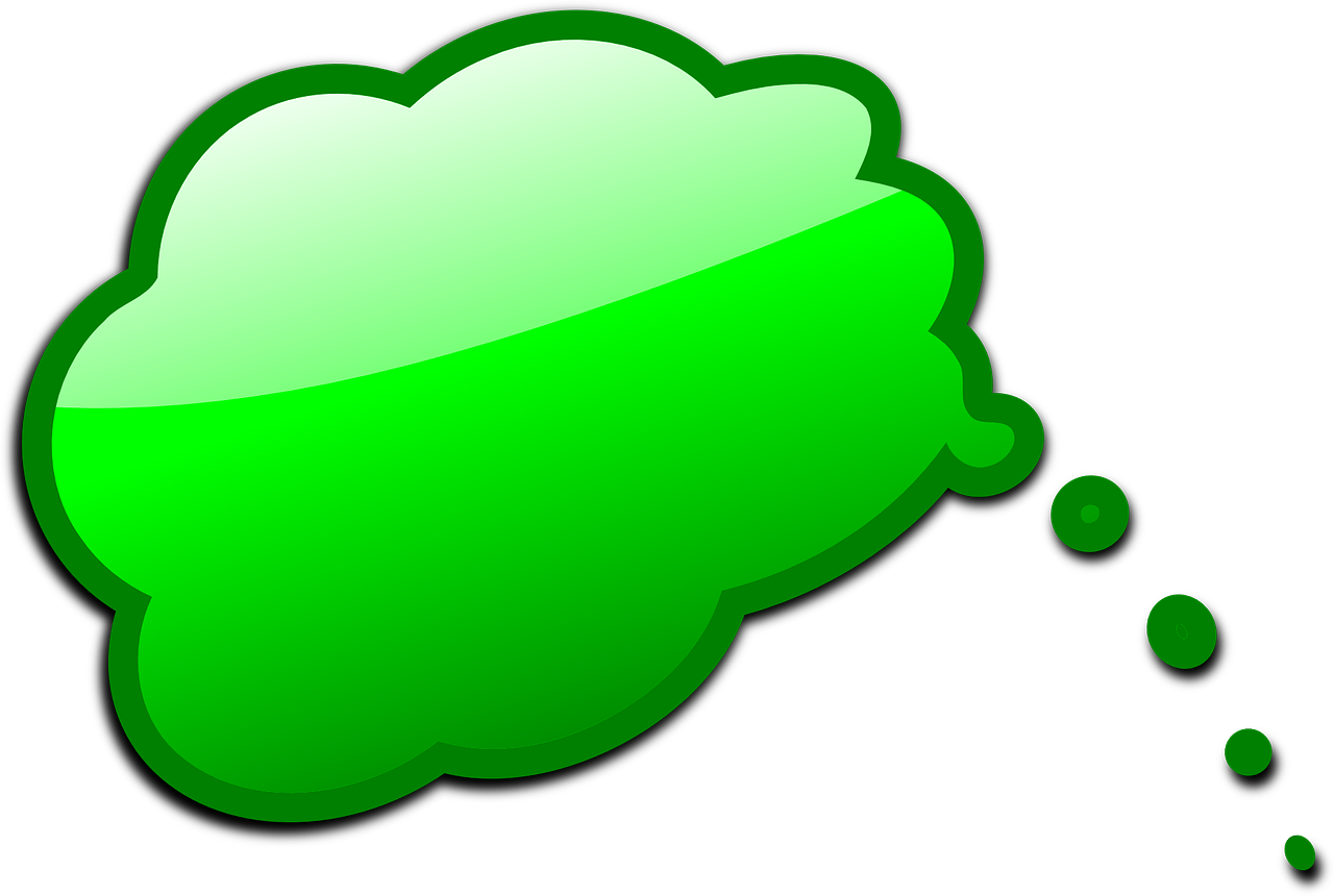 Green Speech Bubble Graphic PNG