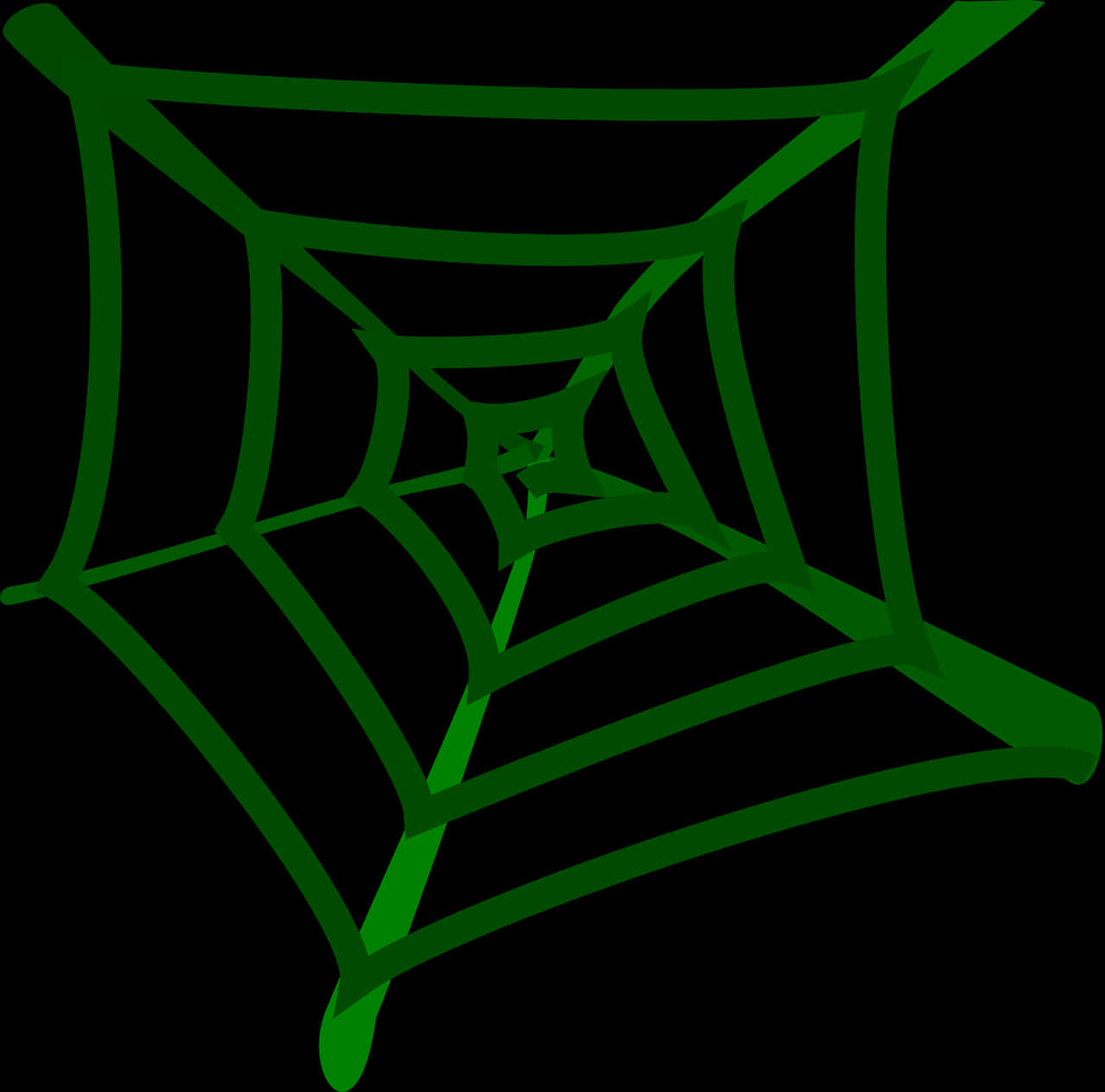 Green Spider Web Graphic PNG