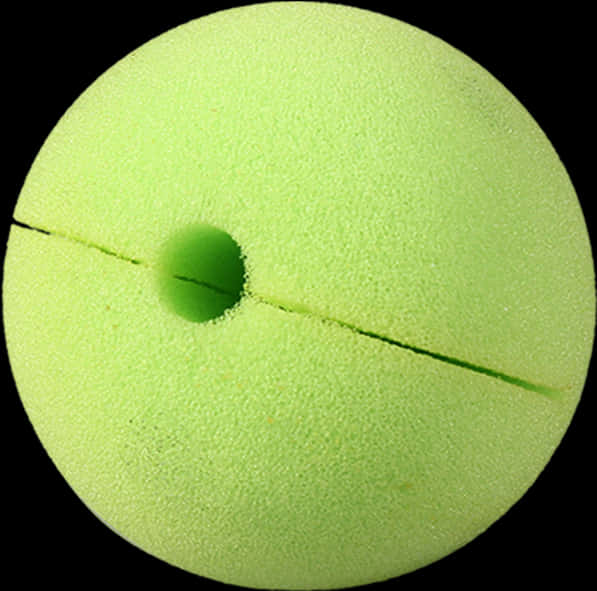 Green Spongewith Central Hole PNG