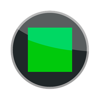 Green Square Black Circle Background PNG