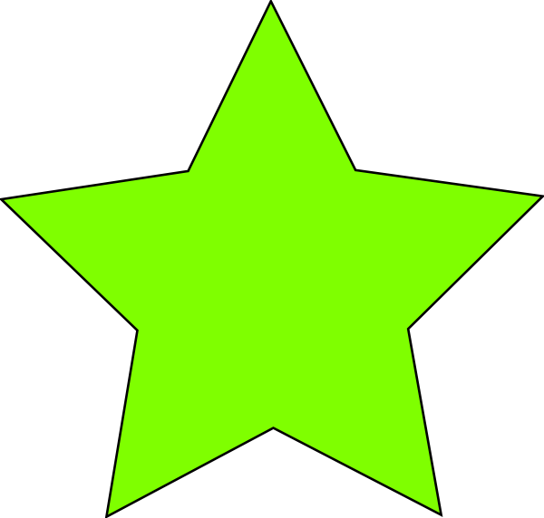 Green Star Illustration PNG
