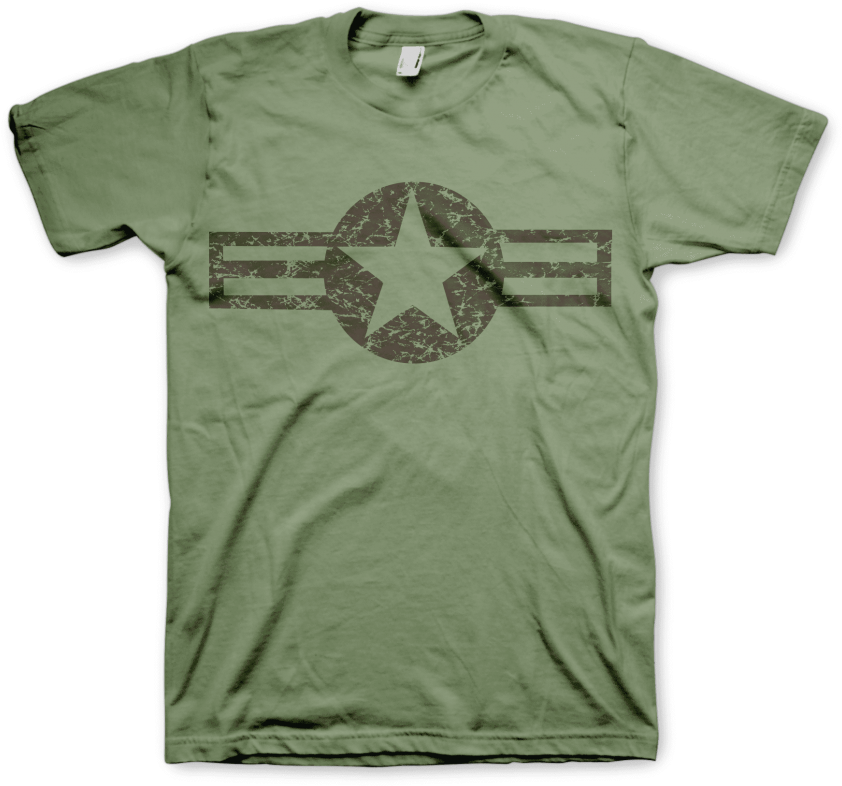 Green Star Stripe T Shirt PNG