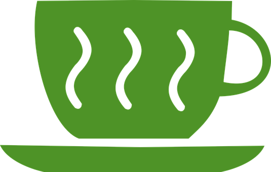 Green Steaming Coffee Cup Icon PNG