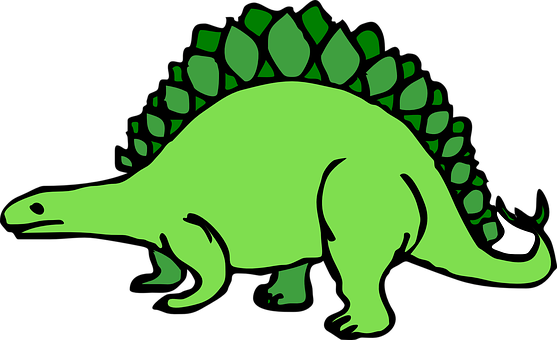 Green_ Stegosaurus_ Vector_ Art PNG